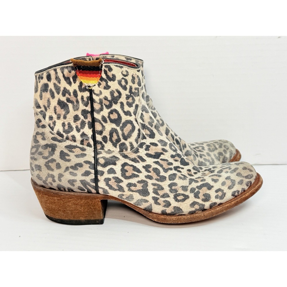 Macie Bean Gato Not So Grande Leopard Shortie Boots Women's 7.5 M3022